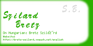 szilard bretz business card